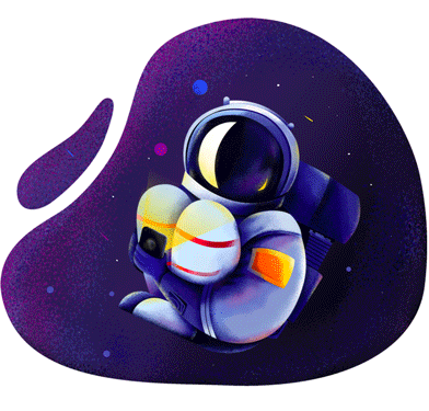 astronautas su telefonu